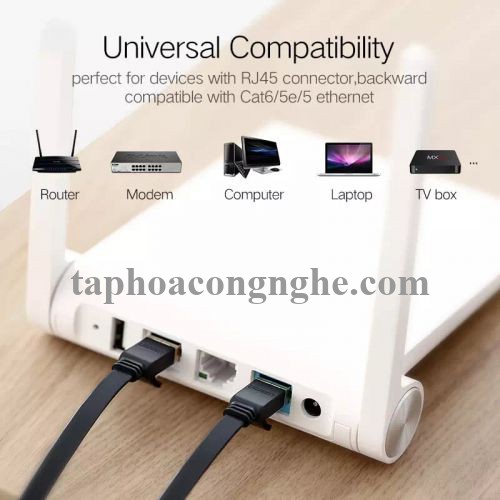 Ugreen 30738 0.5M màu Đen Cáp mạng LAN cat7 STP dây dẹp NW106 30030738